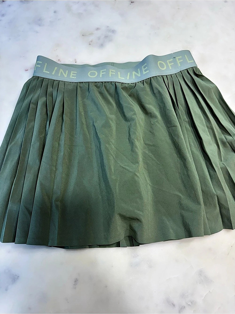 OFFLINE by Aerie Goals Pleated Skort Athletic Shorts Green Small
